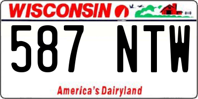 WI license plate 587NTW
