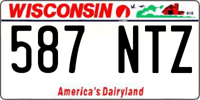 WI license plate 587NTZ