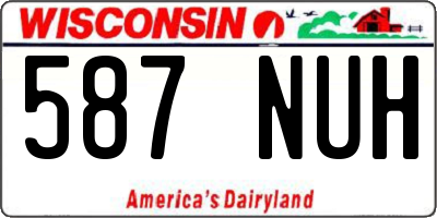 WI license plate 587NUH