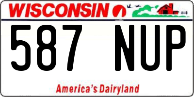 WI license plate 587NUP