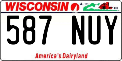 WI license plate 587NUY