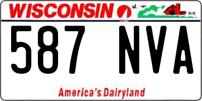 WI license plate 587NVA