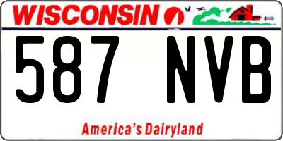 WI license plate 587NVB