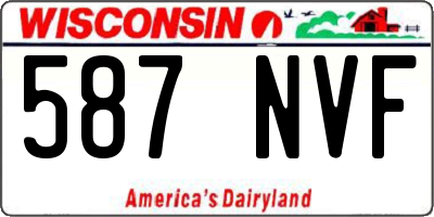 WI license plate 587NVF