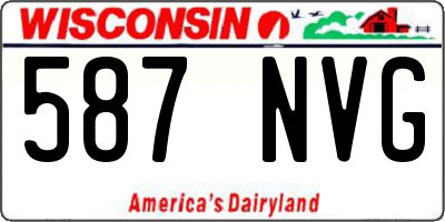 WI license plate 587NVG
