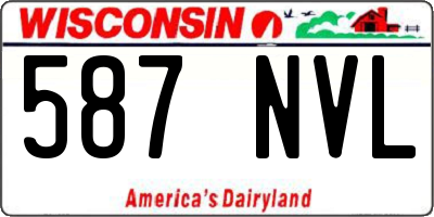 WI license plate 587NVL