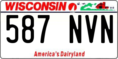 WI license plate 587NVN