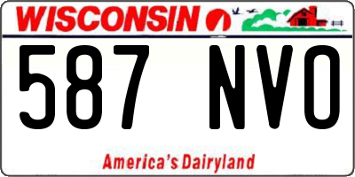 WI license plate 587NVO