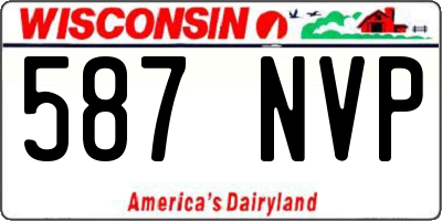 WI license plate 587NVP