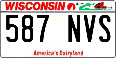 WI license plate 587NVS