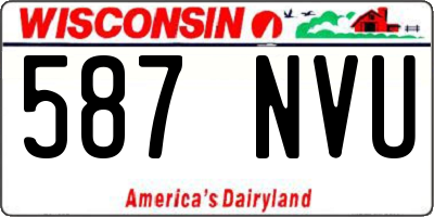 WI license plate 587NVU
