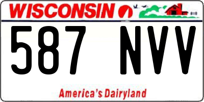 WI license plate 587NVV