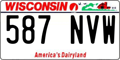 WI license plate 587NVW