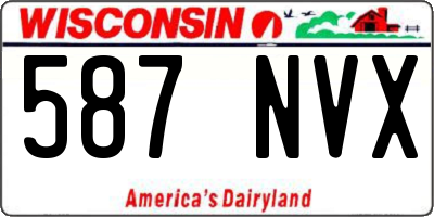WI license plate 587NVX
