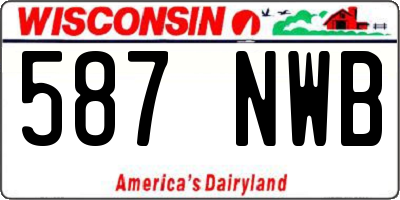 WI license plate 587NWB