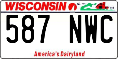 WI license plate 587NWC