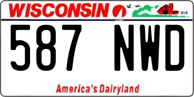 WI license plate 587NWD