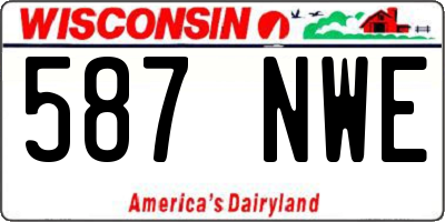 WI license plate 587NWE