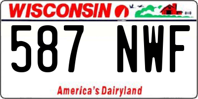 WI license plate 587NWF