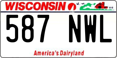 WI license plate 587NWL