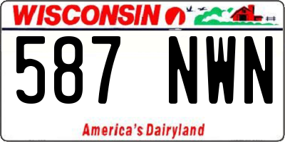 WI license plate 587NWN