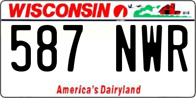 WI license plate 587NWR