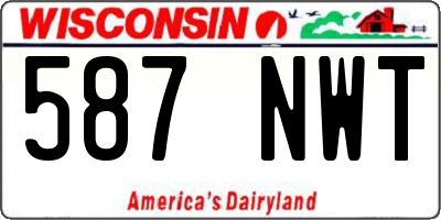 WI license plate 587NWT