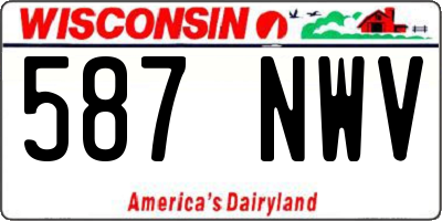WI license plate 587NWV