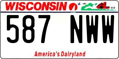 WI license plate 587NWW
