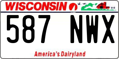 WI license plate 587NWX
