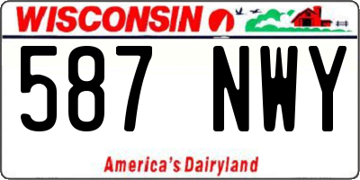 WI license plate 587NWY