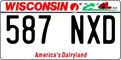 WI license plate 587NXD