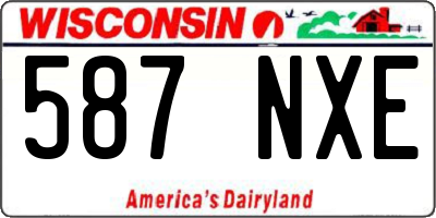 WI license plate 587NXE