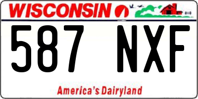 WI license plate 587NXF
