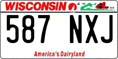 WI license plate 587NXJ