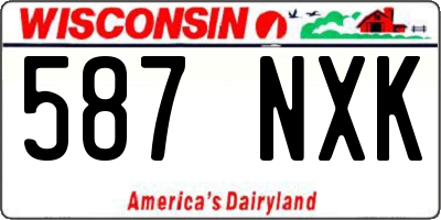 WI license plate 587NXK