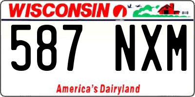 WI license plate 587NXM
