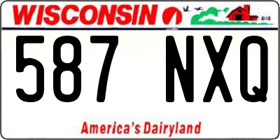 WI license plate 587NXQ