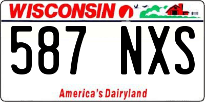 WI license plate 587NXS
