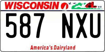 WI license plate 587NXU