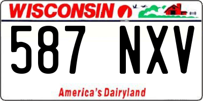 WI license plate 587NXV