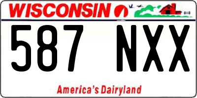 WI license plate 587NXX