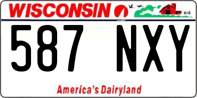 WI license plate 587NXY