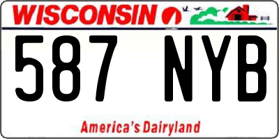 WI license plate 587NYB
