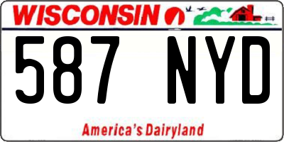 WI license plate 587NYD