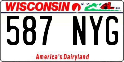 WI license plate 587NYG