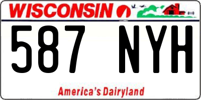 WI license plate 587NYH