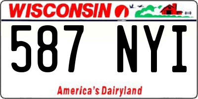 WI license plate 587NYI