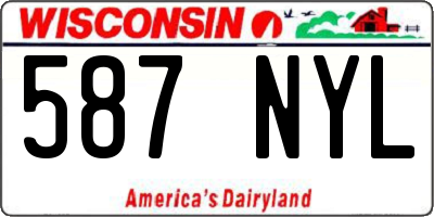 WI license plate 587NYL