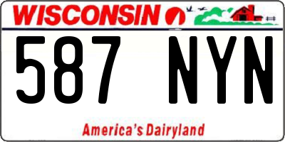WI license plate 587NYN